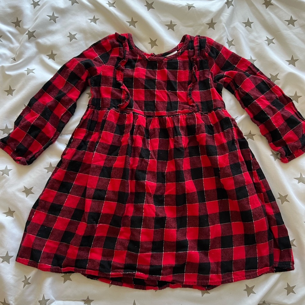 Jumping Beans Red Plaid Top - 24 Months